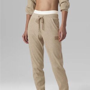 ALO Muse ribbed joggers and cropped hoodie set